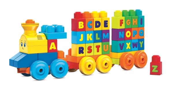 MEGA BLOKS ABC Musical Train, Rakennuspakkaus, 1 vuosi/vuosia, Tukee ääniefektejä, Muovi, 50 kpl, 1,15 kg