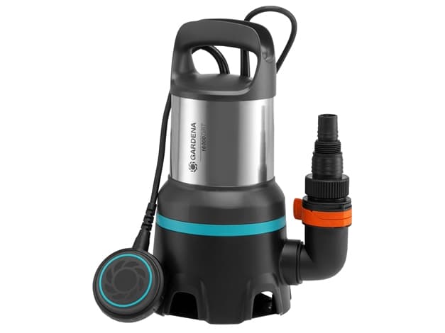 Gardena 16000, 450 W, 0,7 bar, 16000 l/h, IPX8, Musta, Ruostumaton teräs