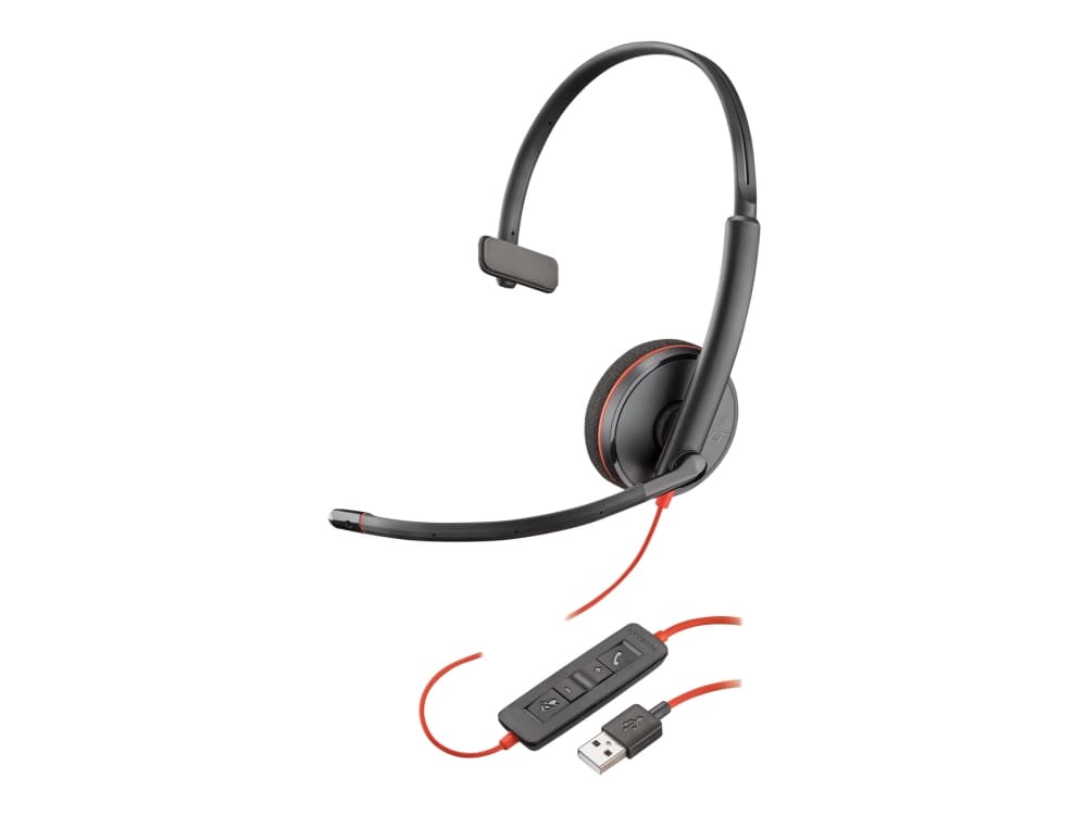 Poly Blackwire C3210 USB - 3200 Series - kuulokkeet - på øret - kabling - USB