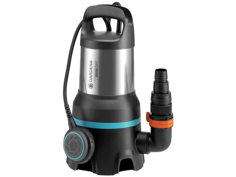 Gardena Dirty Water Pump 25000, 1100 W, AC, 1,1 bar, 25000 l/h, IPX8, Musta