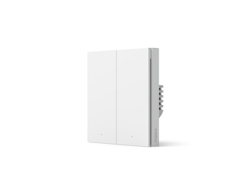 Aqara Smart Wall Switch H1 (neutraalilla kaksoiskulkuvarrella)