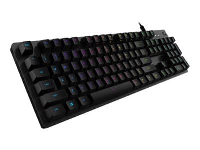 Logitech G G512 CARBON LIGHTSYNC RGB Mechanical Gaming Keyboard with GX Brown switches, Täysikokoinen (100 %), USB, Kalvokytkin, QWERTY, RGB LED, Hiili