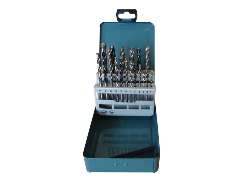 Makita - Poranteräsarja - puulle, metallille, betonille - 18 kpl - 5 mm, 6 mm, 8 mm, 10 mm, 4 mm, 3 mm