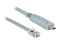 Delock - Sarjasovitin - USB-C - RS-232 x 1 - grå