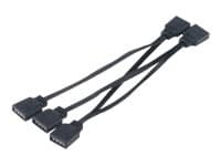 Akasa AK-CBLD05-40BK - LED-valonauhan jatkojohto - 4-PIN sisäinen virta (naaras) 4-PIN sisäinen virta (naaras) - 40 cm - musta - musta