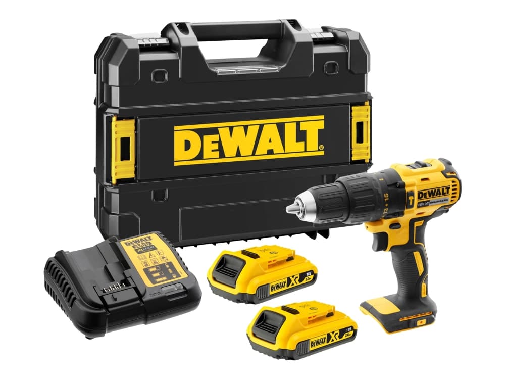 DeWALT DCD778D2T-QW - Poravasara/vasaraväännin - akkuporakone - 2-nopeuksinen - 13 mm:n poranterä avaimella - 65 N-m - 2 akkua - 18 V