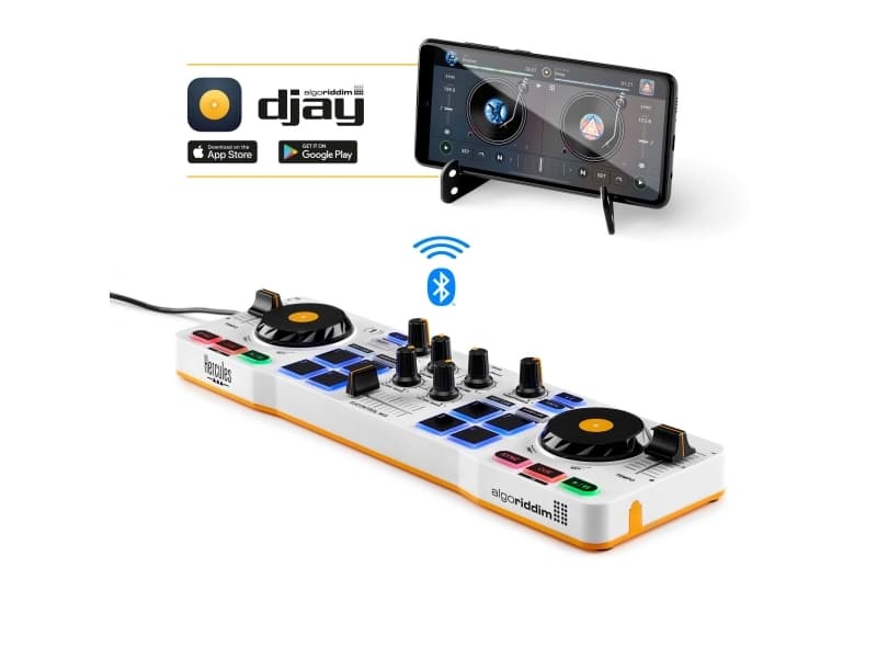 Hercules DJControl Control MIX Bluetooth Pour Smartphone et tablettes ( Andoid e, USB Type-A, 340 mm, 100 mm, 49 mm, 500 g, USB