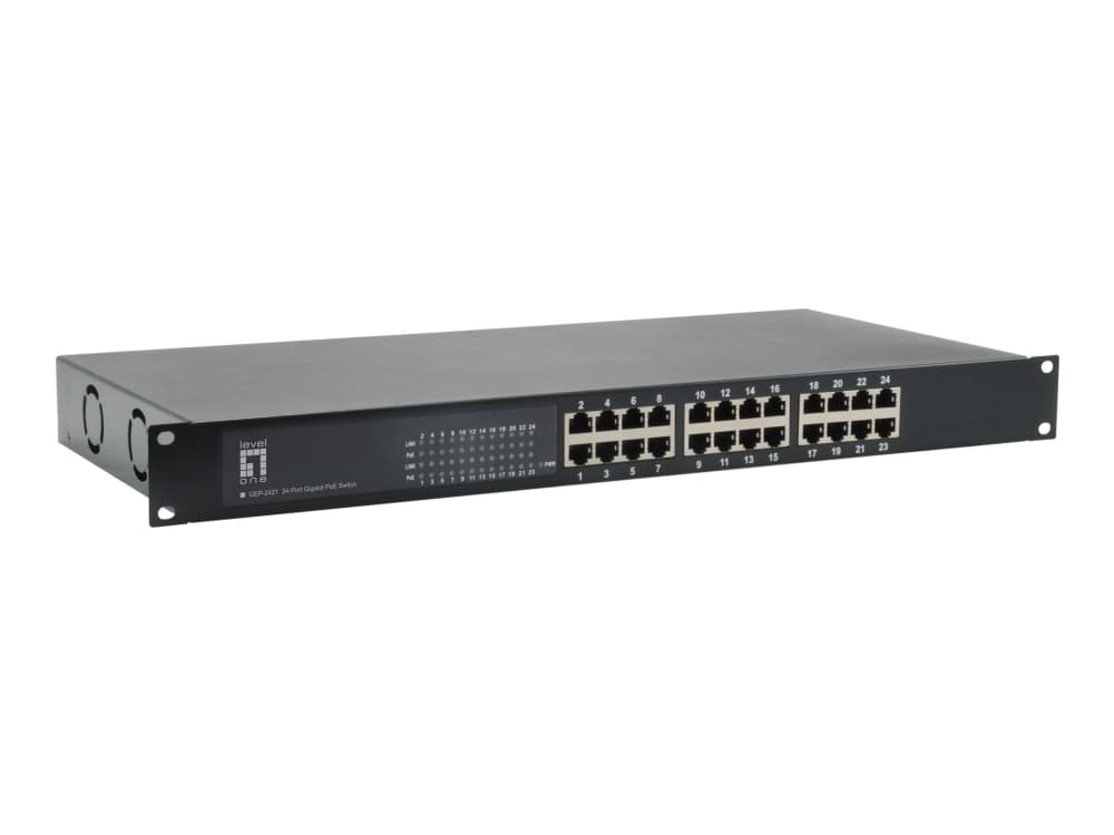 LevelOne 24-portars Gigabit PoE-switch 802.3at/af PoE, 150W