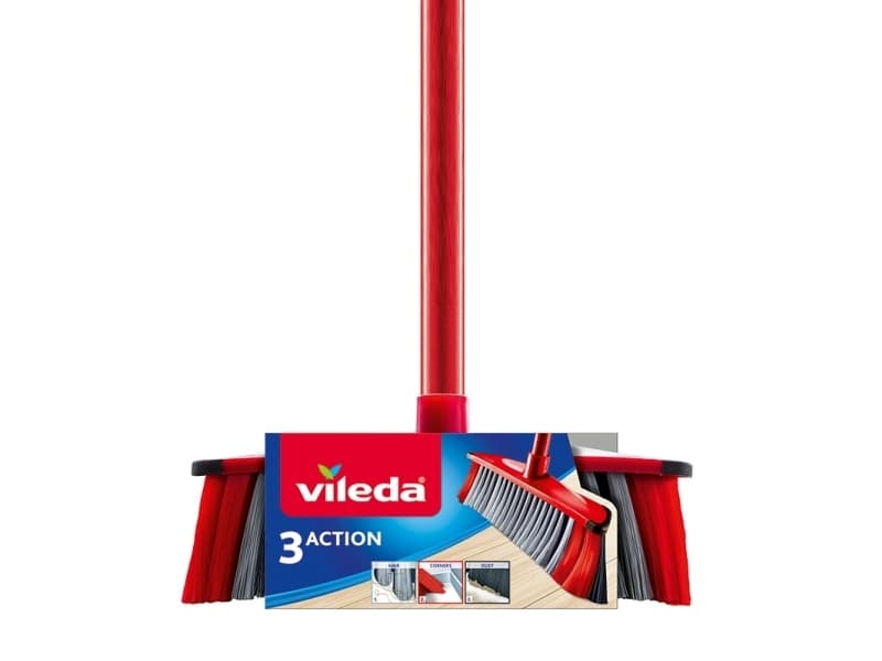 Vileda 4023103173286, Sisätila, Harmaa, Punainen, Kovat harjakset, 280 mm, 600 mm, 1300 mm