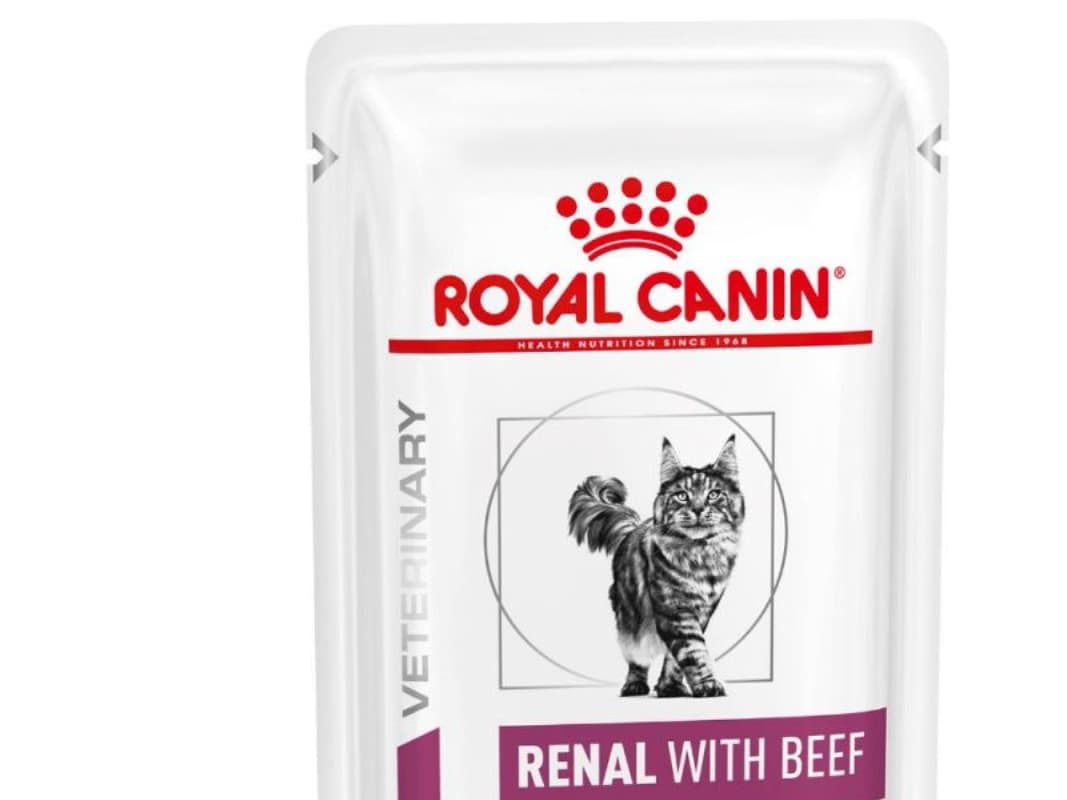 ROYAL CANIN Vet Renal Feline naudanlihaa sisältävä märkäruoka kissanruokaa Palat kastikkeessa Kanaa, Sianlihaa, Naudanlihaa 12x85 g