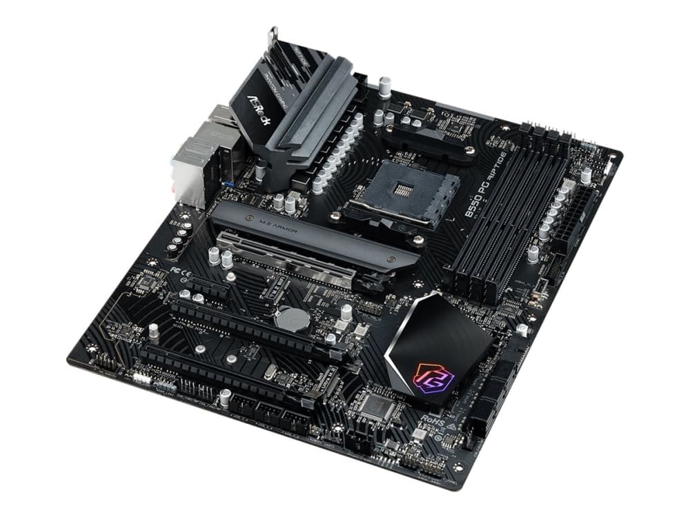 ASRock B550 PG Riptide - Emolevy - ATX - Socket AM4 - AMD B550 Chipset - USB-C Gen2, USB 3.2 Gen 1, USB 3.2 Gen 2 - 2.5 Gigabit LAN - sisäinen grafiikka (CPU tarvitaan) - HD Audio (8-kanavainen)