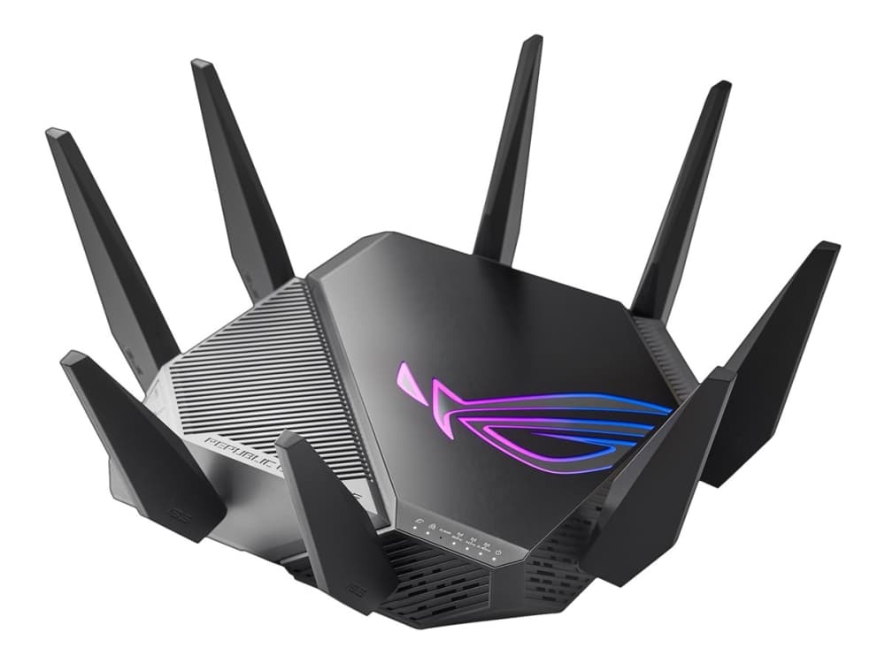 ASUS GT-AXE11000, Wi-Fi 6 (802.11ax), Kolmikaista (2,4 GHz/5 GHz/6 GHz), Ethernet LAN, Musta, Pöytäreititin