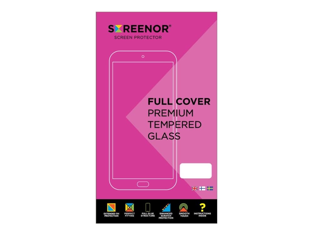 Screenor 16040, Apple, iPhone 13 / 13 Pro NFC, Kolahduksenkestävä, Naarmuuntumisenkestävä, Musta, Läpinäkyvä, 1 kpl