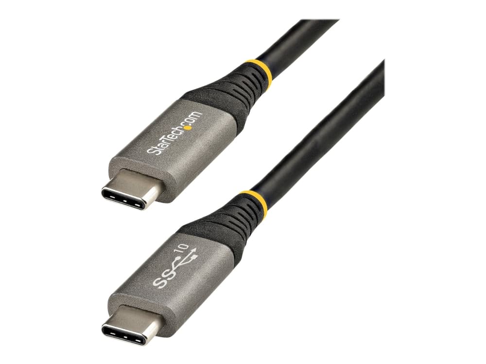 StarTech.com USB31CCV1M, 1 m, USB C, USB C, USB 3.2 Gen 2 (3.1 Gen 2), 10000 Mbit/s, Musta, Harmaa