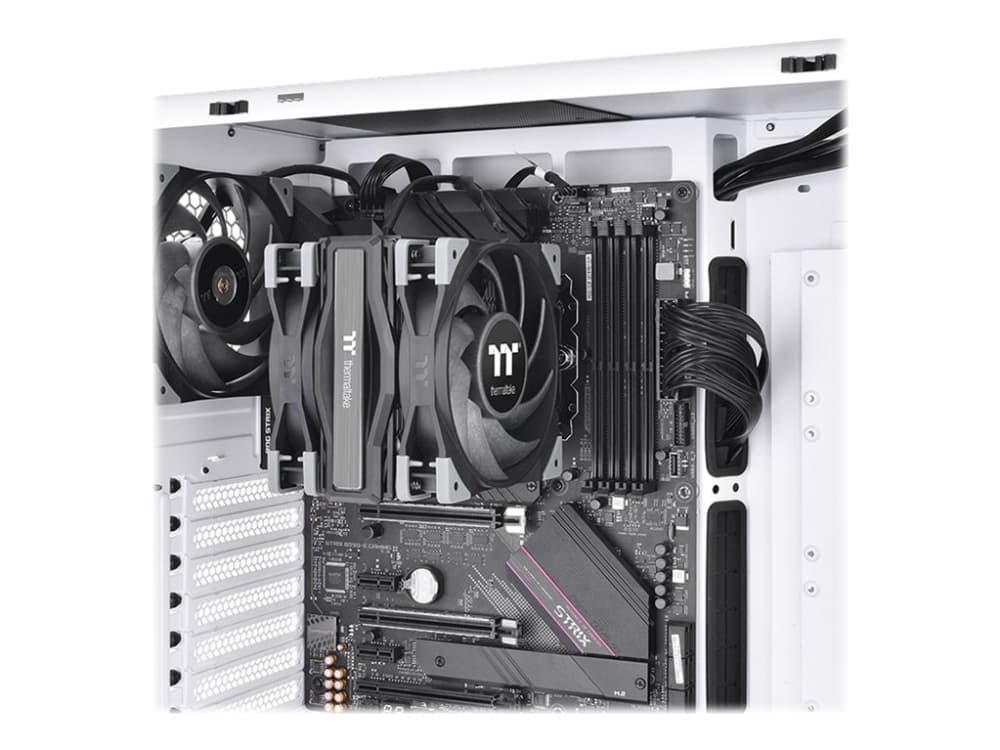 Thermaltake TOUGHAIR 510 - Prosessori-ilmanjäähdytin - (seuraaville: LGA1156, AM2, AM2+, AM3, LGA1155, AM3+, FM1, FM2, LGA1150, LGA1151, AM4, LGA1200) - Alumiini - 120 mm