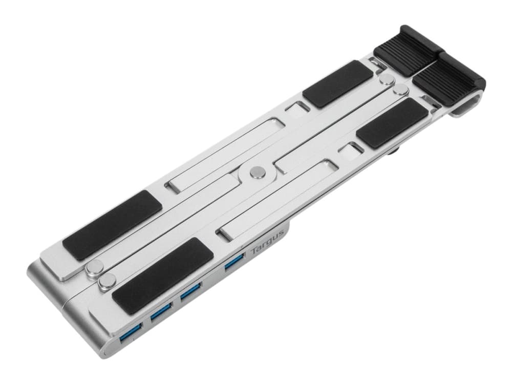 Targus AWU100205GL, Kannettavan tietokoneen teline, Hopea, Alumiini, 25,4 cm (10), 39,6 cm (15.6), USB 3.2 Gen 1 (3.1 Gen 1) Type-C