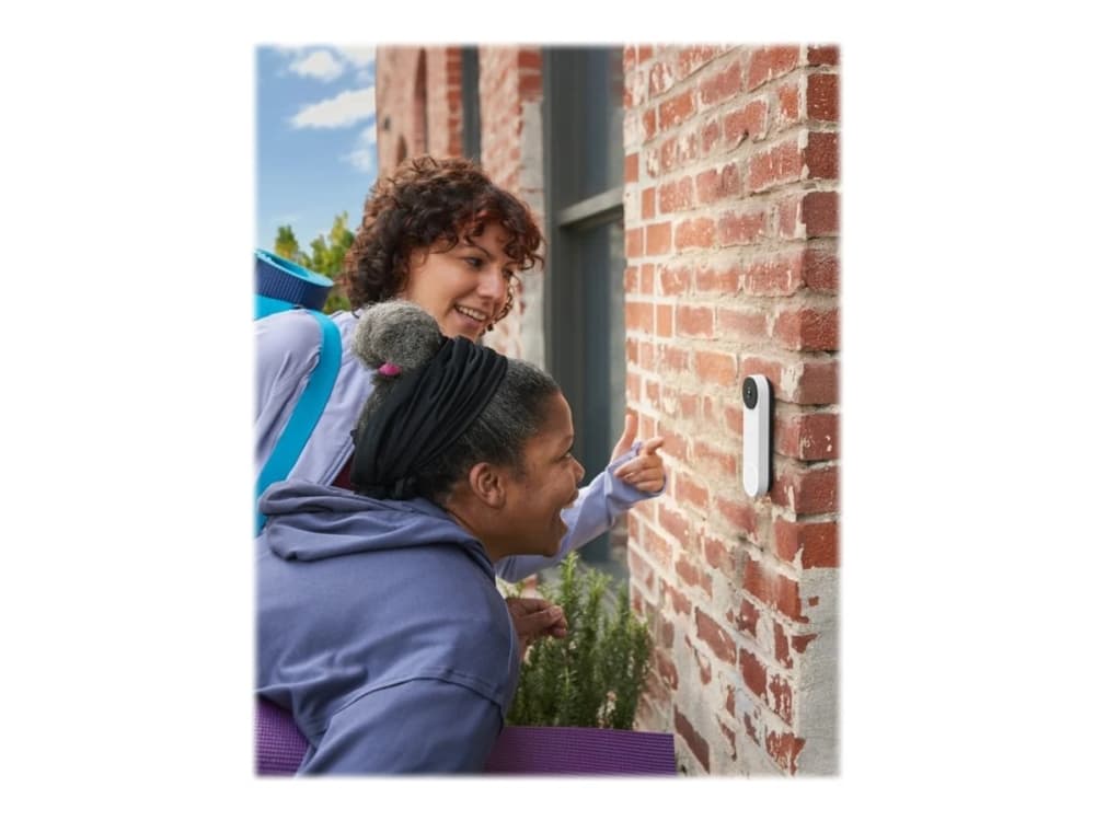 Google Nest - Dørringeklokke - trådløs - Bluetooth, 802.11a/b/g/n - 2.4 Ghz, 5 GHz - sne - sne