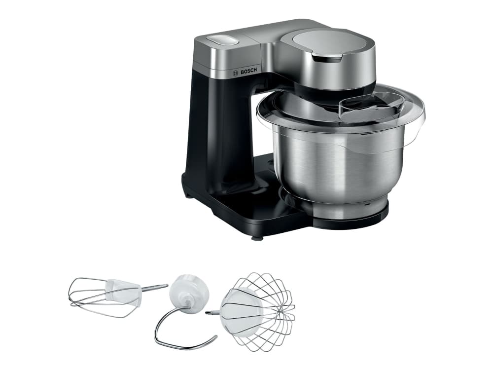 Bosch Serie 2 MUMS2VM00, 3,8 L, Musta, Hopea, 1,1 m, Ruostumaton teräs, Muovi, 900 W