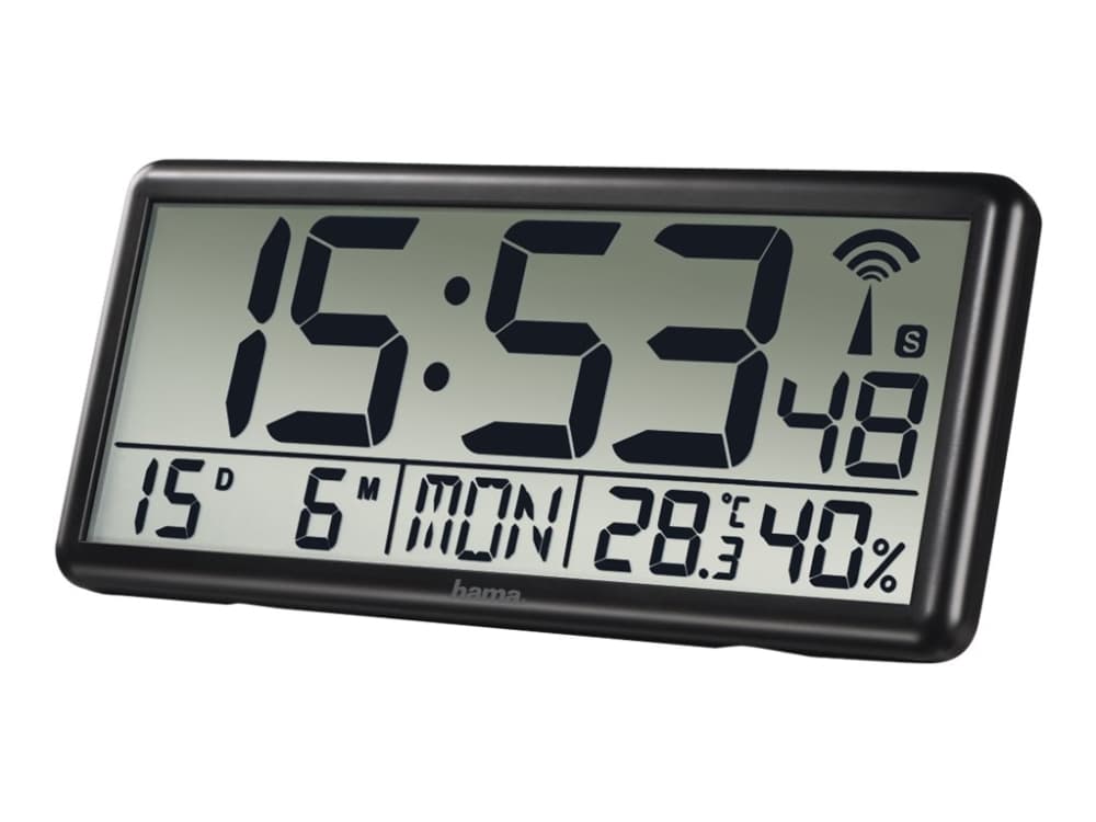 Hama Jumbo, Seinä, Digital clock, Suorakulmio, Musta, Muovi, AA Mignon