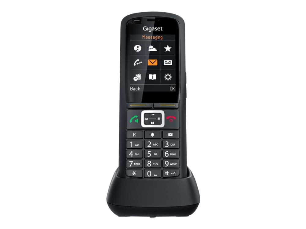 Gigaset R700H PRO, DECT-puhelin, Johdoton puhelin, 500 entries, Soittajan tunnistus, Tekstiviestijärjestelmä (SMS), Musta