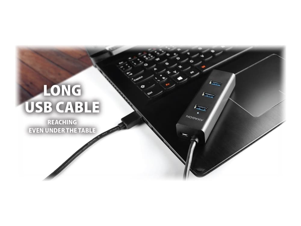 Axagon HUE-S2BP, USB 3.2 Gen 1 (3.1 Gen 1) Type-A, USB 3.2 Gen 1 (3.1 Gen 1) Type-A, 5000 Mbit/s, Musta, Muovi, 1,2 m