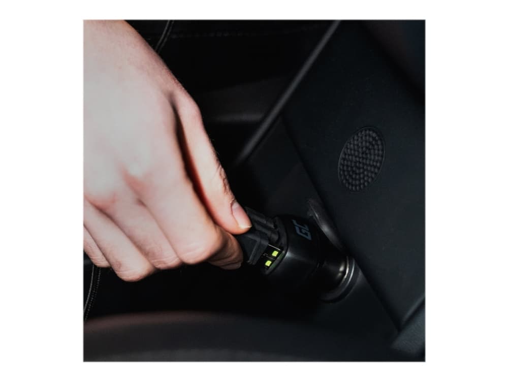 Green Cell PowerRide - Auton virtalähde - 54 Watt - 3 A - Apple Fast Charge, GC Ultra Charge, Huawei Fast Charge, QC 3.0, AFC - 3 lähtöliitäntää (USB) - musta