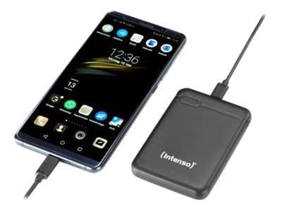 Intenso Powerbank XS5000 - Tehopankki - 5000 mAh - 2,1 A - 2 ulostuloa (USB, USB-C) - kaapelissa: USB-C - lajittelu