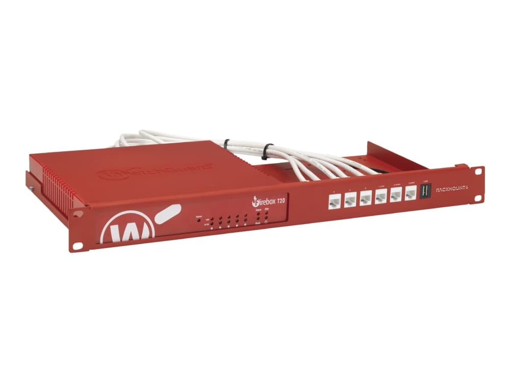 Rackmount.IT RM-WG-T6, Kiinnityskiinnike, Musta, 1U, 0,5 m, WatchGuard Firebox T20, T40, 482 mm