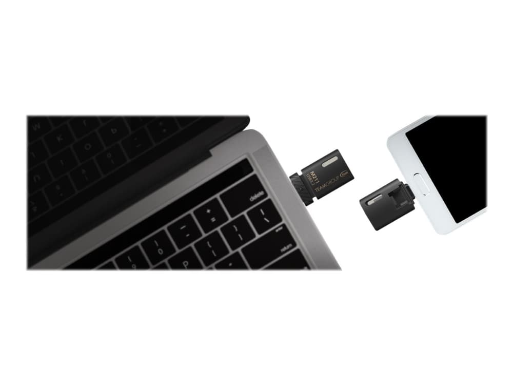 Team Group M211, 32 GB, USB Type-C, 3.2 Gen 1 (3.1 Gen 1), 100 MB/s, Ilman suojusta, Musta