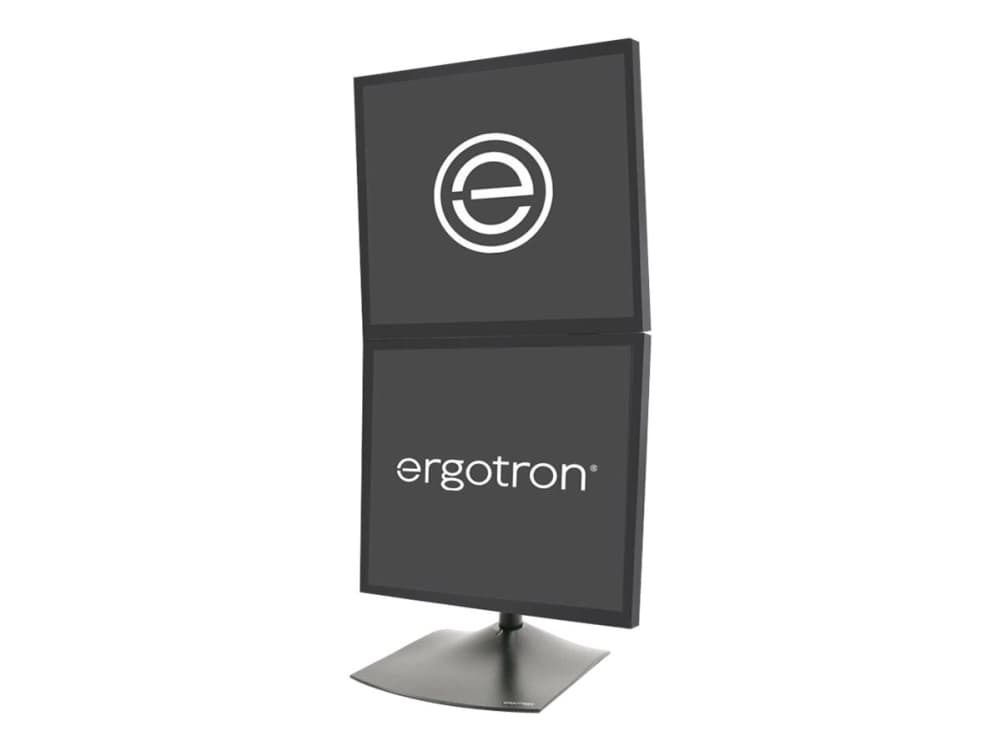 Ergotron DS Series DS100 Dual Monitor Desk Stand, Vertical, 20,9 kg, 61 cm (24), 75 x 75 mm, 100 x 100 mm, musta