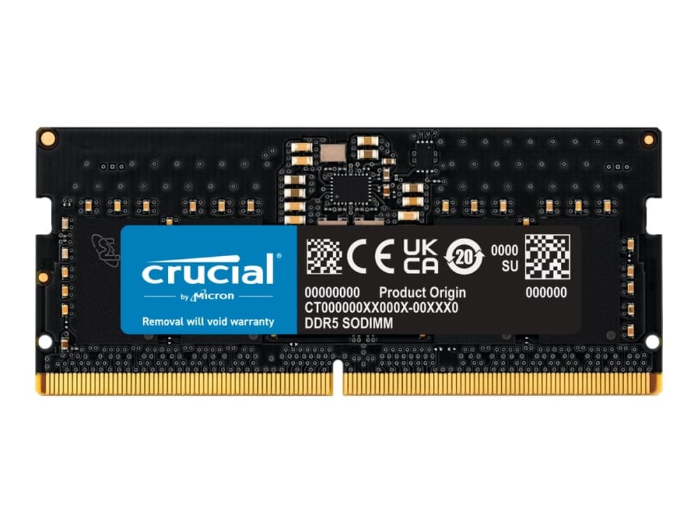 Crucial - DDR5 - modul - 8 GB - SO DIMM 262-PIN - 4800 MHz / PC5-38400 - CL40 - 1,1 V - ikke bufferet - ikke-ECC