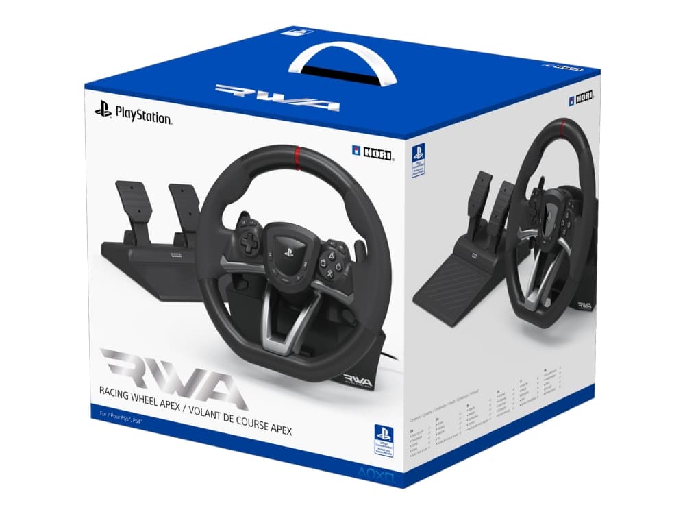 HORI APEX - Pyörä- ja poljinsarja - langallinen - PC:lle, Sony PlayStation 4:lle ja Sony PlayStation 5:lle