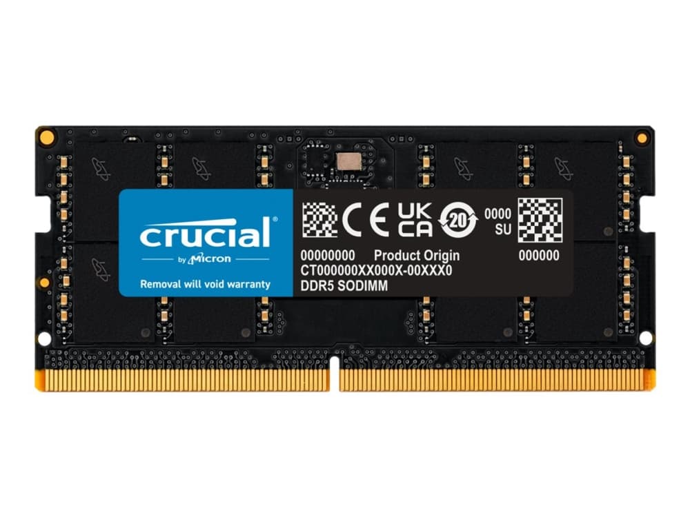 Crucial - DDR5 - modul - 32 GB - SO DIMM 262-PIN - 4800 MHz / PC5-38400 - CL40 - 1,1 V - ikke bufferet - ikke-ECC