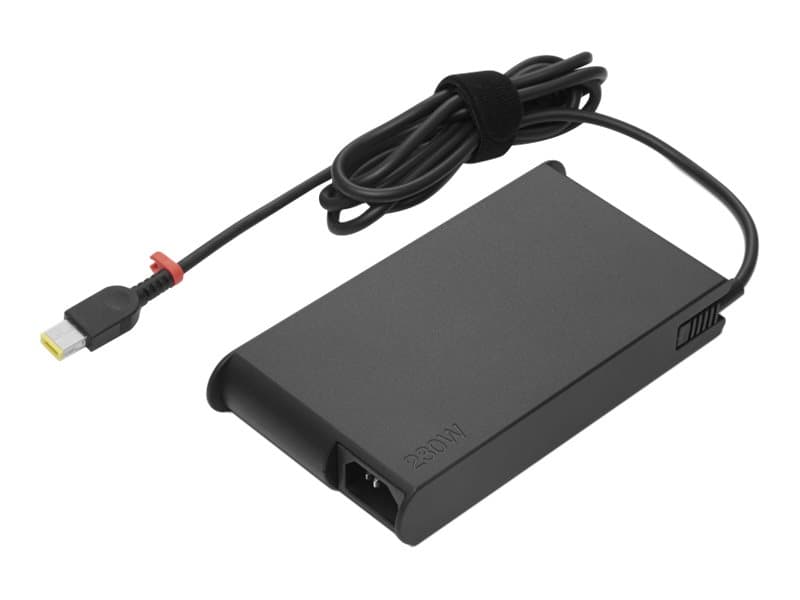 Lenovo - Verkkolaitesovitin - ohut - AC 100-240 V - 230 Watt - Keski-Eurooppa - musta - IdeaPad Gaming 3 15 Legion 5 15 5 17 5 Pro 16 5P 15ARH05 S7 15 ThinkBook 16p G2 ACH:lle