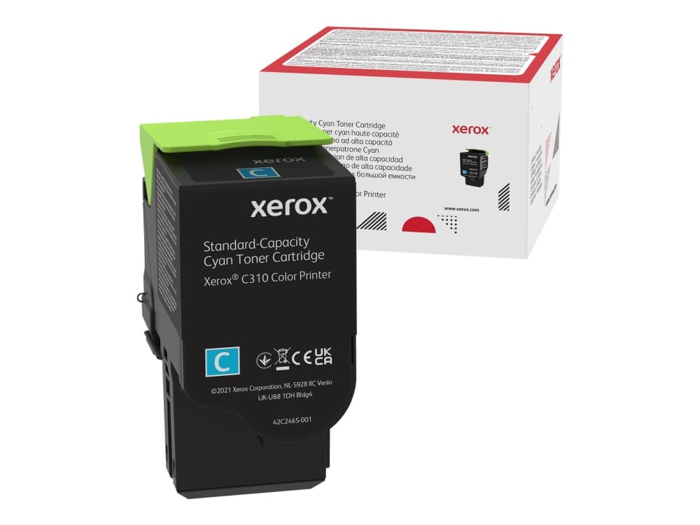 Xerox C310/C315, normaali syaani värikasetti (2 000 sivua), 2000 sivua, Syaani, 1 kpl