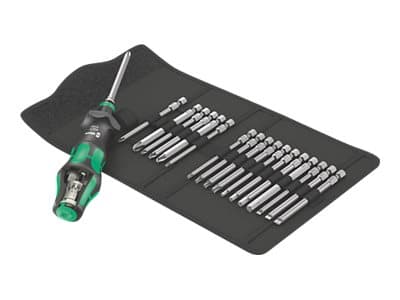 Wera Kraftform Kompakt Turbo - Ruuvimeisselikahva ja bittisarja - 19 kpl - kantolaukussa