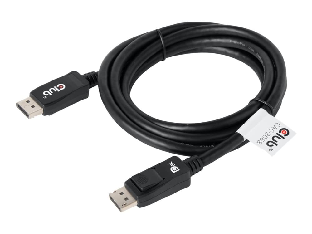 Club 3D - DisplayPort kaapeli - DisplayPort (han) til DisplayPort (han) - DisplayPort 1.4 - 2 m - lajittelu