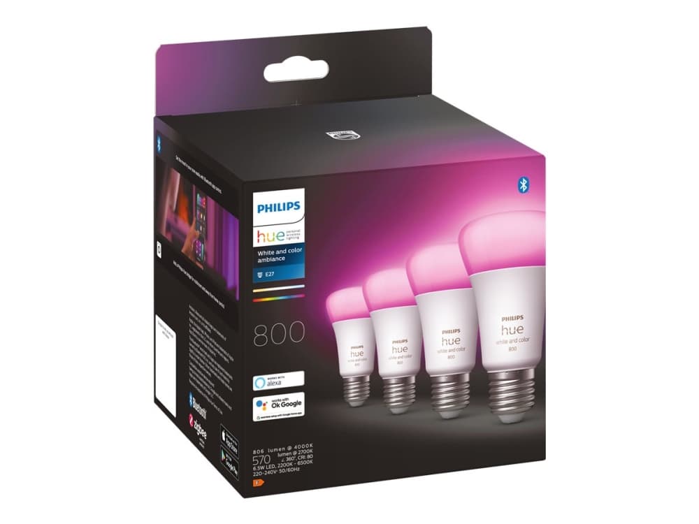 Philips Hue White Color Ambiance - E27-polttimot - 4 kpl