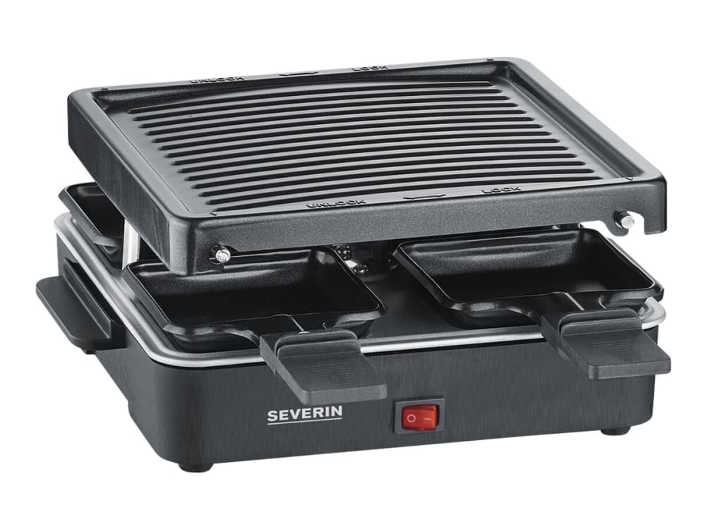 Severin RG 2370, 4 henkilö(t), Muovi, musta, 210 x 210 mm, Painikkeet, 0,8 m