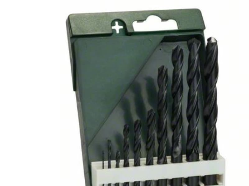 Bosch-tarvikkeet 2609255030 HSS Metal twist poranteräsarja 10 kpl 1 mm, 2 mm, 3 mm, 4 mm, 5 mm, 6 mm, 7 mm, 8 mm, 9 mm, 10 mm Rullarumpu DIN 338 Sylinterinvarsi 1 sarja