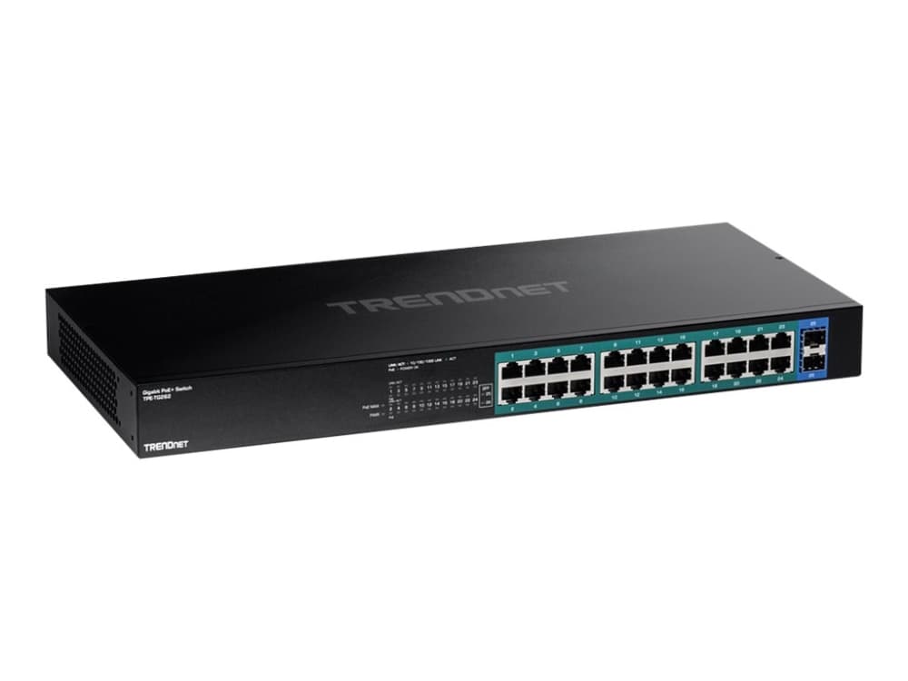 Trendnet TPE-TG262, Hallitsematon, L2, Gigabit Ethernet (10/100/1000), Power over Ethernet -tuki, Telineasennus, 1U