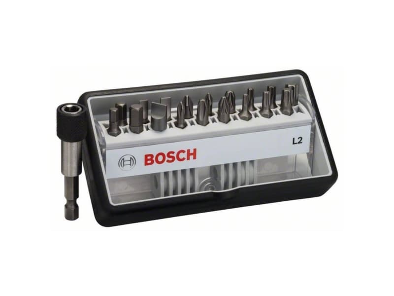 Bosch 2 607 002 568 - 18 kpl - Kuusiokolo (metrinen) - Phillips - Turvakuusio (metrinen) - Torx - T10 - T15 - T20 - T25 - T30 - T40 - 4,5,6 mm - PH1 - PH2 - PH3 / PZ1 - PZ2 - PZ3 / T10 - T15 - T20 - T25 - T30 - T40 / S0,6x4,5 - S0,8x5,5 - S1,2x8,0 /... - 25 mm (2607002568)
