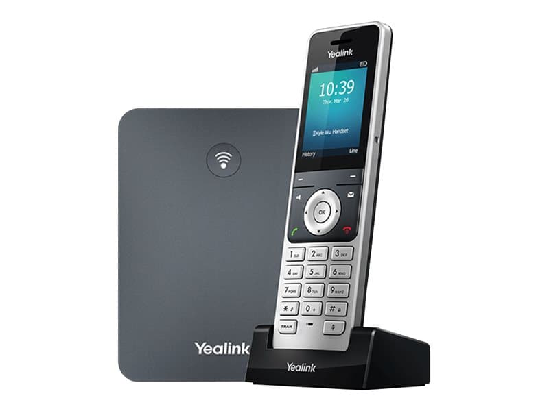 Yealink W76P, IP-mobiilipuhelin, Harmaa, Johdoton puhelin, Pöytä/Seinä, 20 linjat, 1000 entries