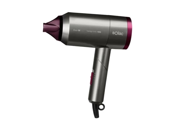 Solac Hair&Go Ionic, Harmaa, Purppura, Rispustusrengas, 2000 W, 420 g