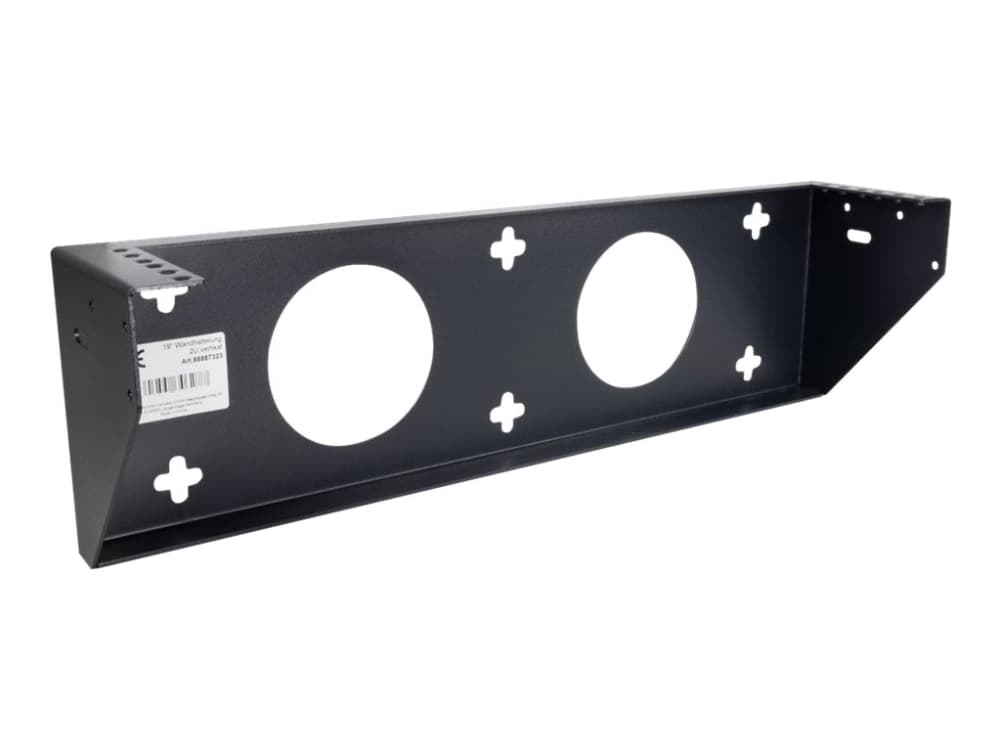 Inter-Tech 88887323, Kiinnityskiinnike, Musta, Metalli, 15 kg, 2U, 48,3 cm (19)