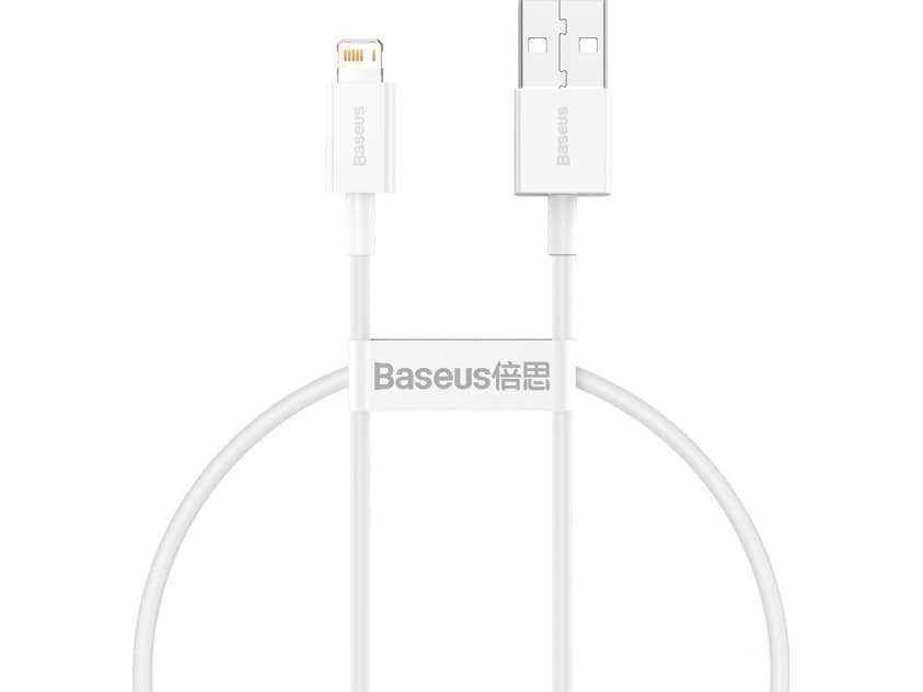 Baseus Superior USB-Lightning-kaapeli 2,4A 0,25 m (valkoinen)