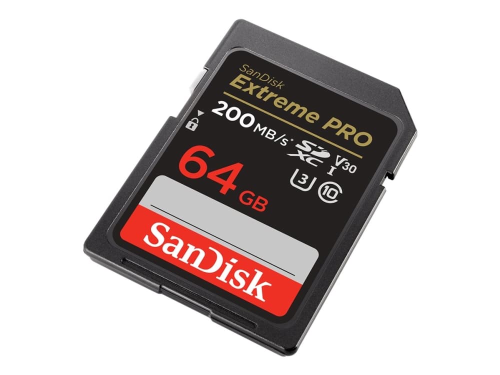 SanDisk Extreme Pro - Flashhukommelseskortti - 64 GB - Videoluokka V30 / UHS-I U3 / Class10 - SDXC UHS-I