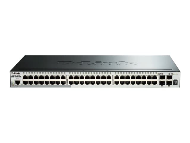 D-Link SmartPro DGS-1510-52X - Kytkin - L3 - Hallittu - 48 x 10/100/1000 + 4 x 10 Gigabit SFP+ - työpöydälle, telineeseen asennettava