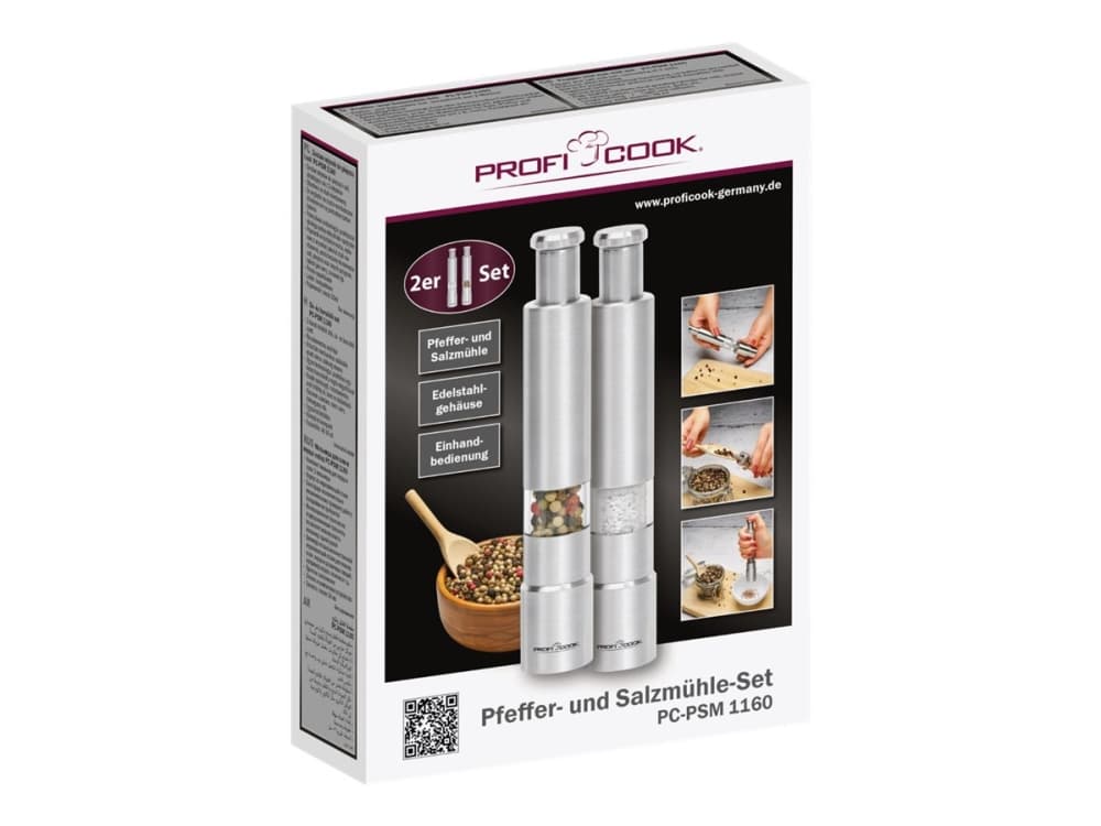 ProfiCook PC-PSM 1160 - Suola- ja pippurimyllysarja - 2 kpl.