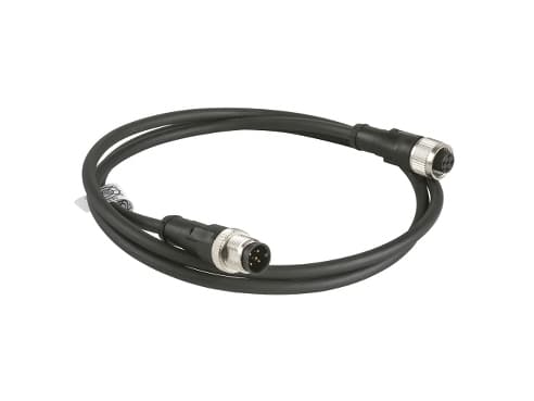 Hyppykaapeli PUR M12 5-nastainen naaras/uros suora 5 metriä